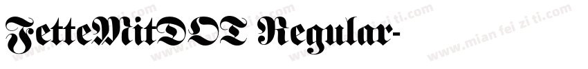 FetteMitDOT Regular字体转换